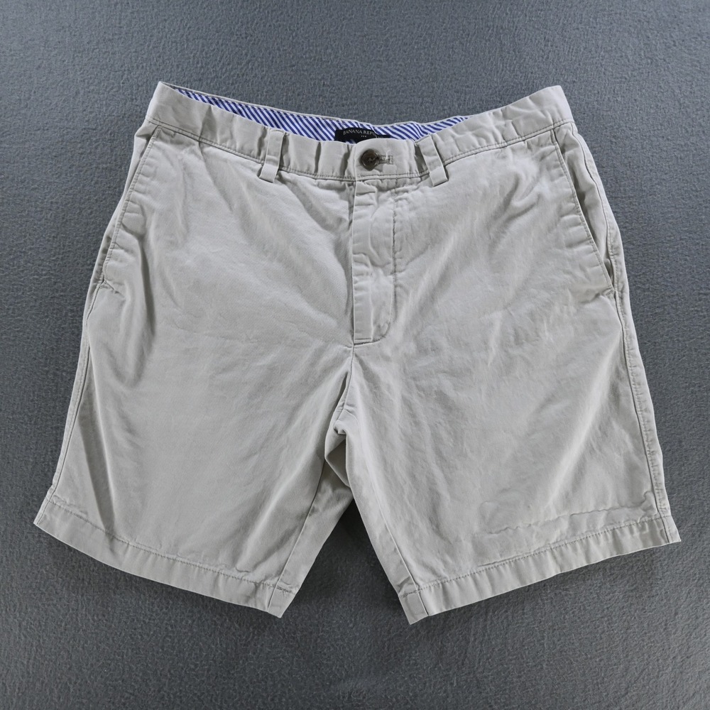 Banana Republic Mens Aiden Slim Fit Chino‎ Shorts 33 Khaki Tan